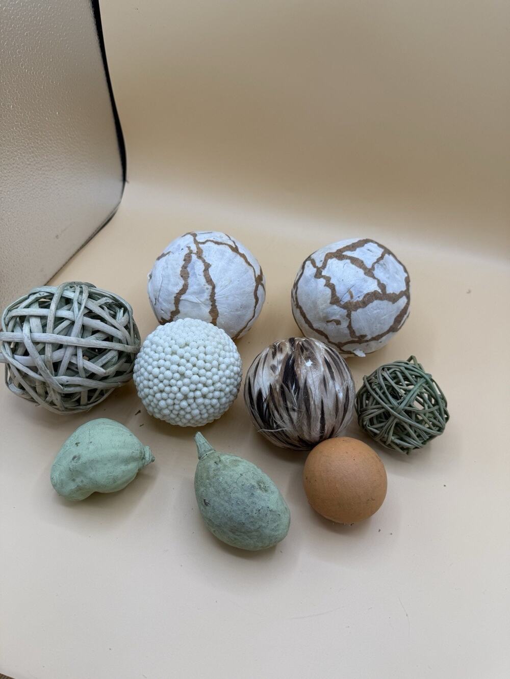 Vintage Potpourri Bowl Filler Lot Natural Decorative Balls Pods Home Decor